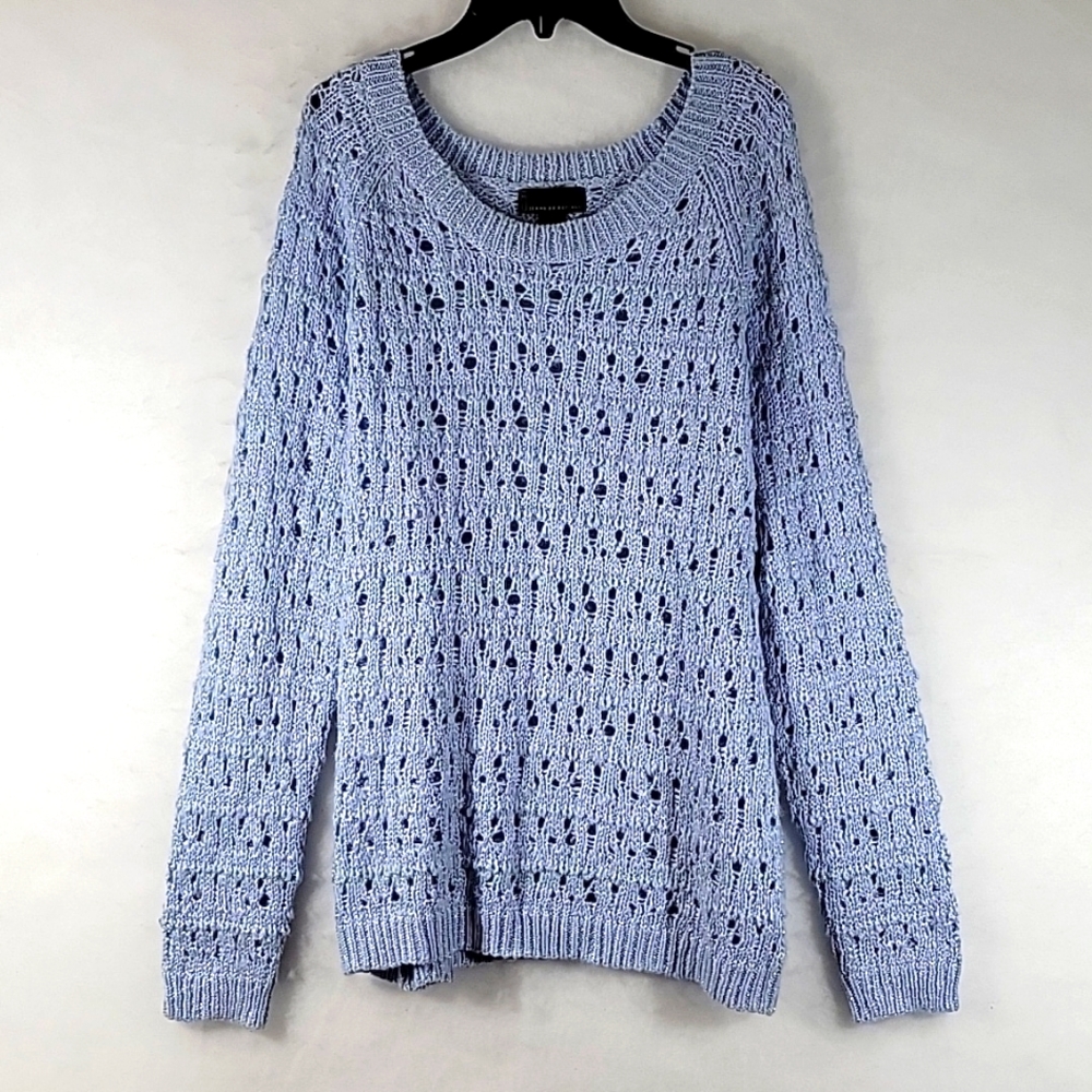 Jeans By Buffalo Open Knit Long Sleeve Pullover Sweater  Size L